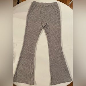 Garage Waffle Knit Grey Flare Pants